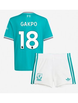 Liverpool Cody Gakpo #18 Replika Tredje Kläder Barn 2025-26 Kortärmad (+ byxor)